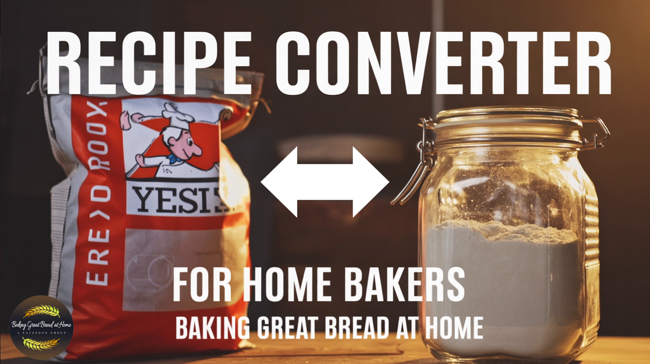 Screenshot of Recipe Converter - Convert sourdough recipes to yeast and back again