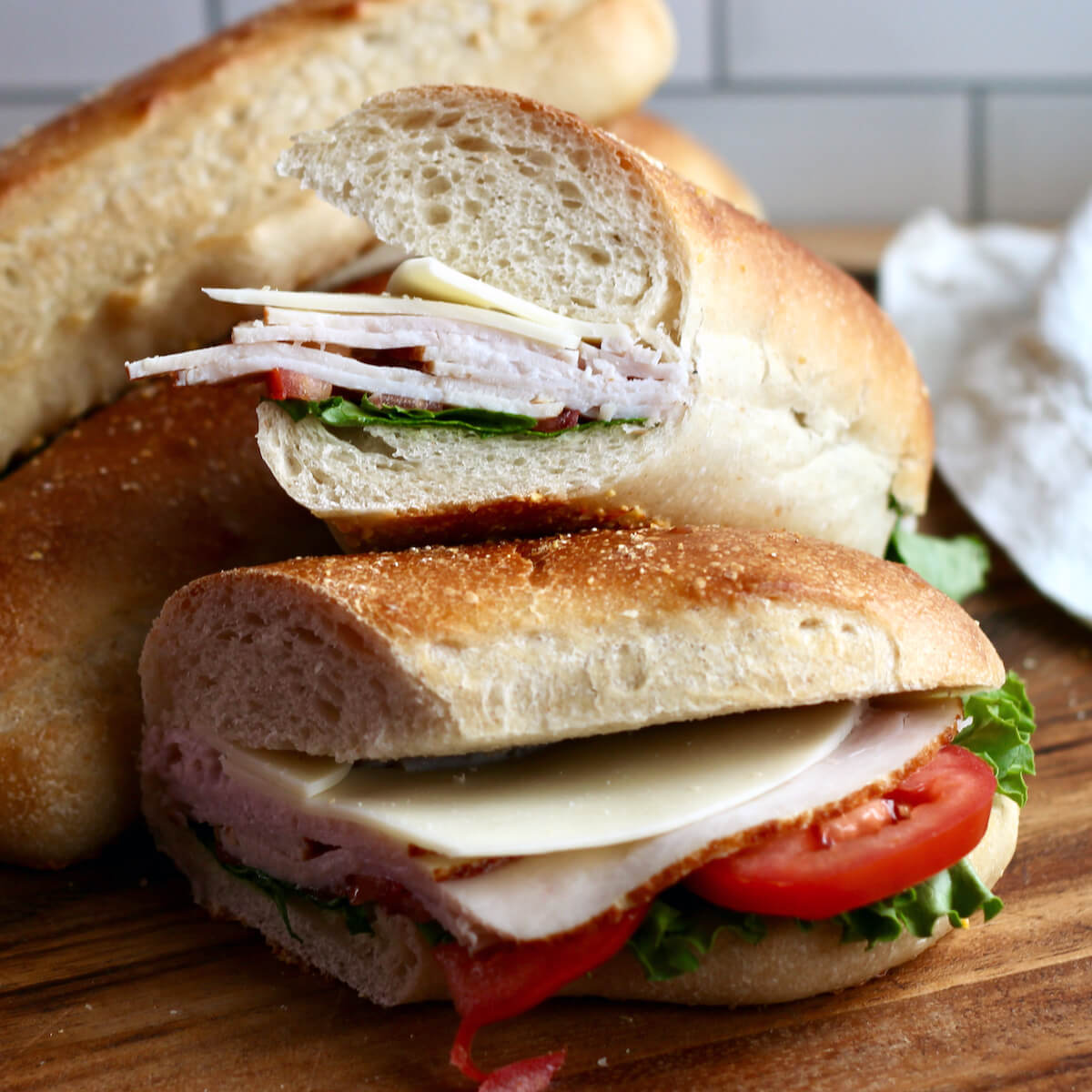 Hoagie Rolls (Yeasted) - finished bread