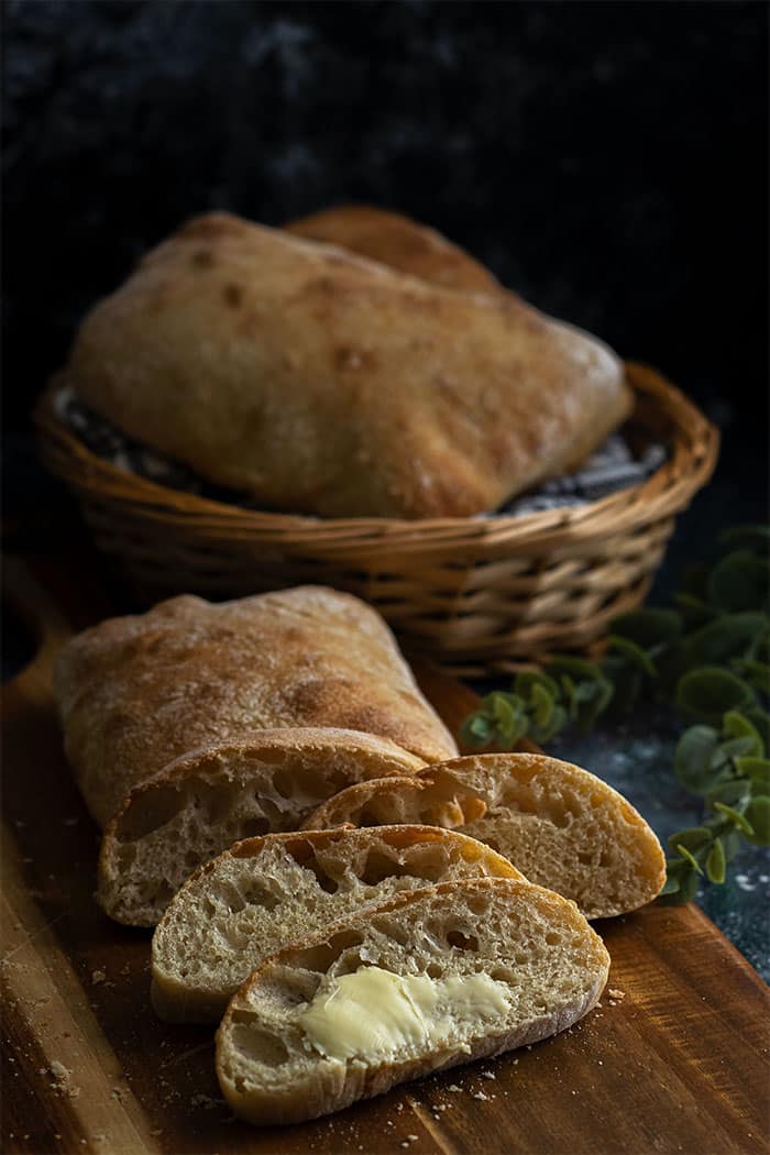 Sourdough Italian Ciabatta - finished bread